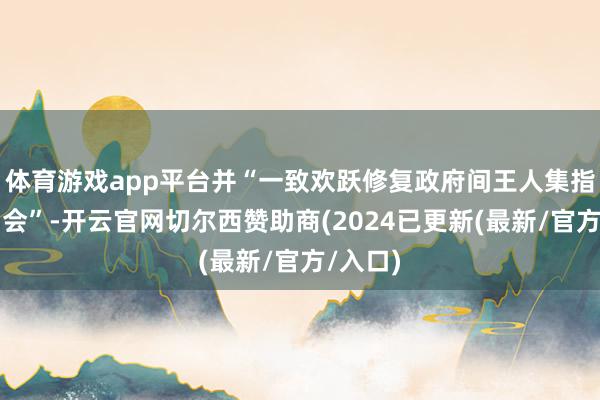 体育游戏app平台并“一致欢跃修复政府间王人集指引委员会”-开云官网切尔西赞助商(2024已更新(最新/官方/入口)